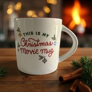 Wondershop This Is My Christmas Movie Mug 16 oz Red Interior Holiday Cup EUC